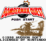 Bomberman Quest (Japan) Title Screen